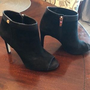 Vince Camino Suede open toe ankle boots